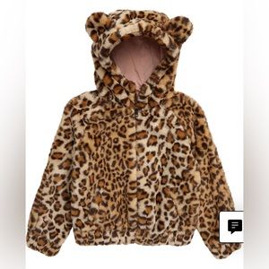 Tucker + Tate Kids' Faux Fur Bomber Jacket (Leopard Print)